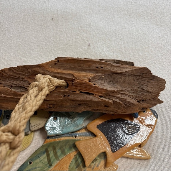 Tropical Pottery Fish, Driftwoods Design Hanging Wind Chime Outdoor/indoor - Picture 9 of 10